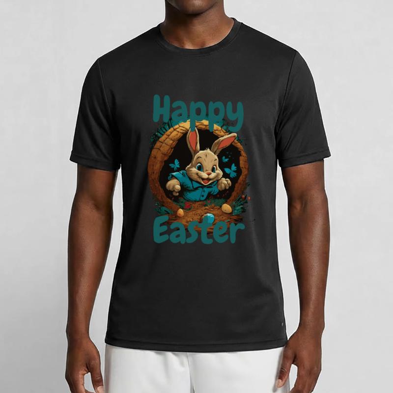 happy Easter Easter in the Easter basket Easter Men's Functional T-Shirt