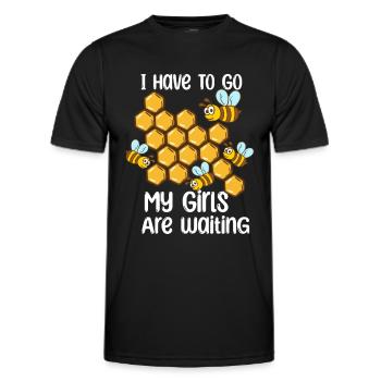 Beekeeper Beekeeper Beekeeping Honey Bees Beekeeper - Men's Functional T-Shirt - black - Front - AI Model Male 178 dark (178cm)