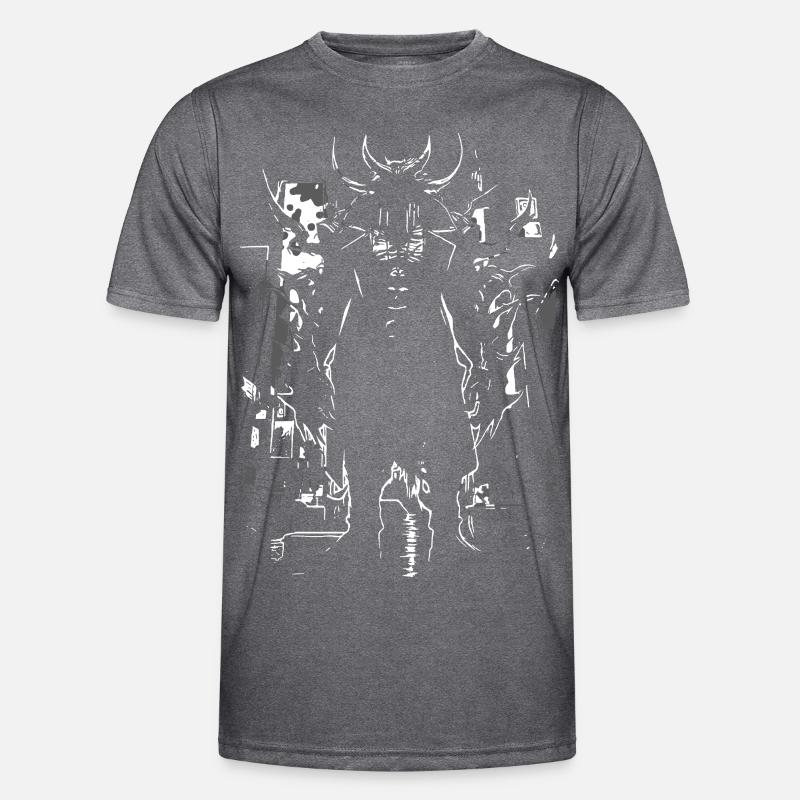 Dämon in düsterer Straßenszene Männer Funktions-T-Shirt