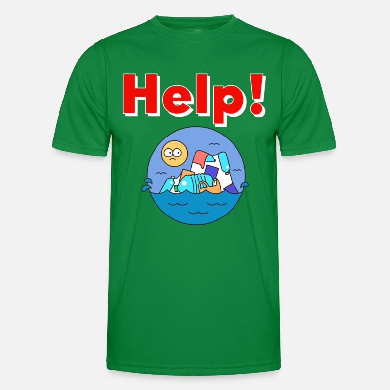 Plastic Environmental Protection Men's Functional T-Shirt