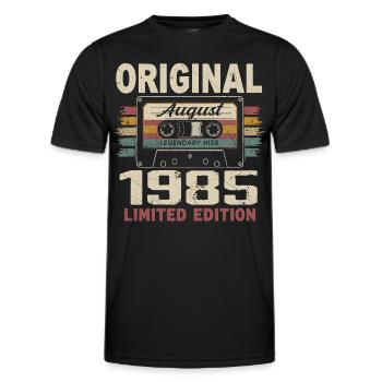 August 1985 August 1985 Geschenk August 1985 August 1985 - Männer Funktions-T-Shirt - Schwarz - Vorne - AI Model Male 178 dark (178cm)