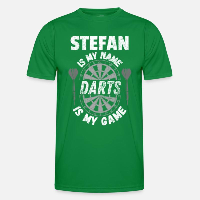 Conception de fléchettes par le nom de Stefan. Cadeaux de fléchettes T-shirt sport Homme