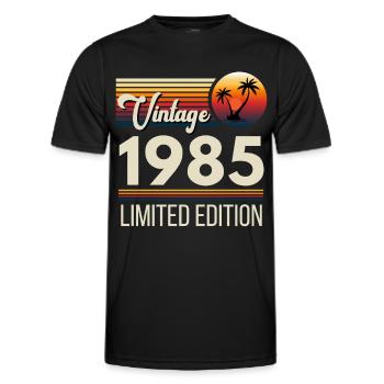 vintage 1985 limited edition - T-shirt sport Homme - noir - Devant - AI Model Male 178 dark (178cm)