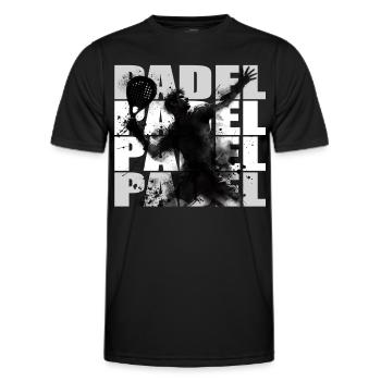 Padel - Männer Funktions-T-Shirt - Schwarz - Vorne - AI Model Male 178 dark (178cm)