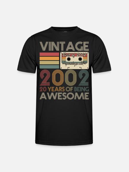 20ème anniversaire vintage 2002 Être génial - T-shirt sport Homme - noir