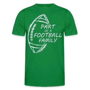 Un joueur de football américain fait partie de la famille du football américain - T-shirt sport Homme - vert - Devant - AI Model Male 178 dark (178cm)