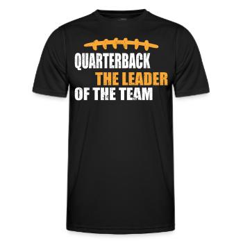Joueur de football américain Quarterback The Leader - T-shirt sport Homme - noir - Devant - AI Model Male 178 dark (178cm)