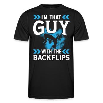 Parkour at That Guy With The Backflips Freerunning - Men's Functional T-Shirt - black - Front - AI Model Male 178 dark (178cm)