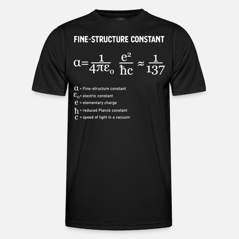 Fine Structure Constant Physik - Männer Funktions-T-Shirt - Schwarz