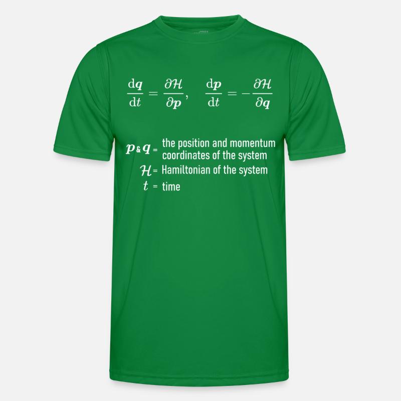 Hamilton Equations of Classical Mechanics Physics Men's Functional T-Shirt