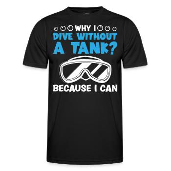 Apnée I Plongée sans réservoir Apnée Plongée - T-shirt sport Homme - noir - Devant - AI Model Male 178 dark (178cm)