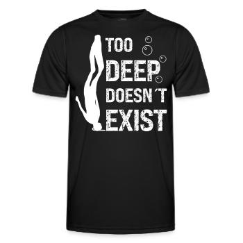 Freediving Too Deep Doesnt Exist Freediver Diving - Männer Funktions-T-Shirt - Schwarz - Vorne - AI Model Male 178 dark (178cm)