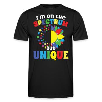 Autismus sur le spectre mais une sensibilisation unique à l’autisme - T-shirt sport Homme - noir - Devant - AI Model Male 178 dark (178cm)