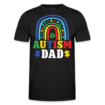 Autisme Autisme Papa Tolérance Sensibilisation à l’autisme - T-shirt sport Homme - noir - Devant - AI Model Male 178 dark (178cm)