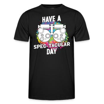 Opticians Have Spec-tacular Day Optometry Ophthalmologist - Men's Functional T-Shirt - black - Front - AI Model Male 178 dark (178cm)