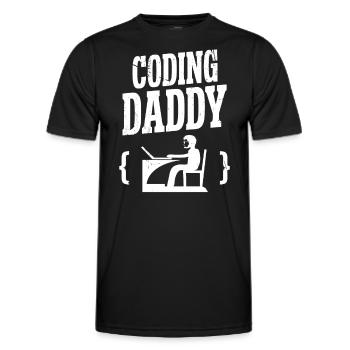 Software Developer Coding Daddy Programmer Geek - Men's Functional T-Shirt - black - Front - AI Model Male 178 dark (178cm)