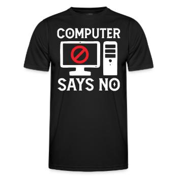 Software Developer Computer Says No Programmer - Men's Functional T-Shirt - black - Front - AI Model Male 178 dark (178cm)