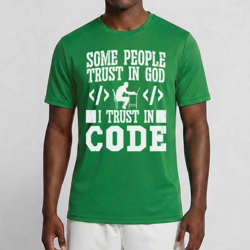 Software Developer I Trust In Code Programmer Men's Functional T-Shirt