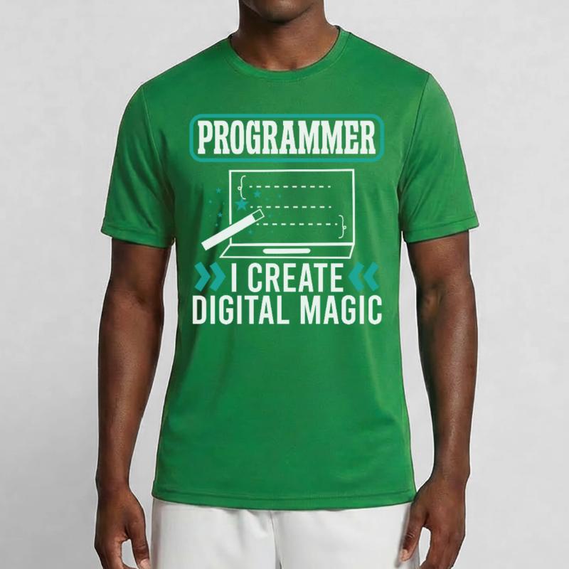 Softwareentwickler Programmer Create Digital Magic Männer Funktions-T-Shirt