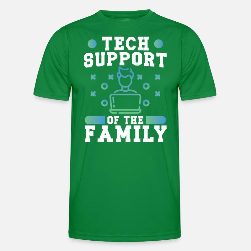 Software Developer Tech Support Of The Family Geek Men's Functional T-Shirt