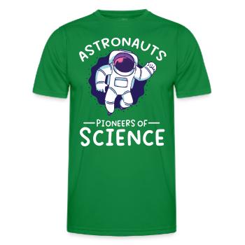 Les astronautes pionniers de la science Les astronautes de l’espace - T-shirt sport Homme - vert - Devant - AI Model Male 178 dark (178cm)