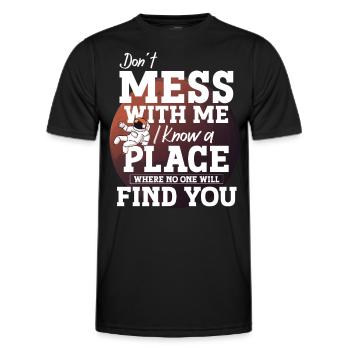 L’astronaute ne plaisante pas avec moi Spaceman Space - T-shirt sport Homme - noir - Devant - AI Model Male 178 dark (178cm)