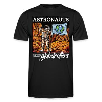 Astronautes True Globetrotters Spaceman Space - T-shirt sport Homme - noir - Devant - AI Model Male 178 dark (178cm)