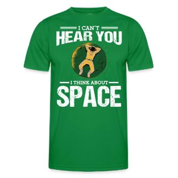 Astronaute Je pense à Space Spaceman Space - T-shirt sport Homme - vert - Devant - AI Model Male 178 dark (178cm)