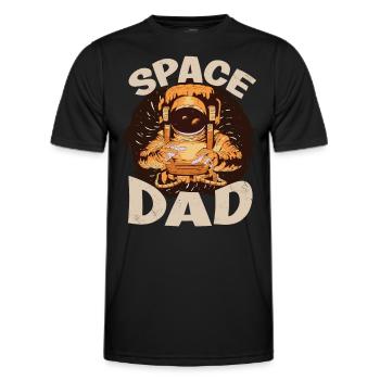 Astronaute Space Dad Spaceman Space Planet - T-shirt sport Homme - noir - Devant - AI Model Male 178 dark (178cm)