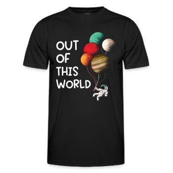 Astronaute hors de ce monde Spaceman Space - T-shirt sport Homme - noir - Devant - AI Model Male 178 dark (178cm)