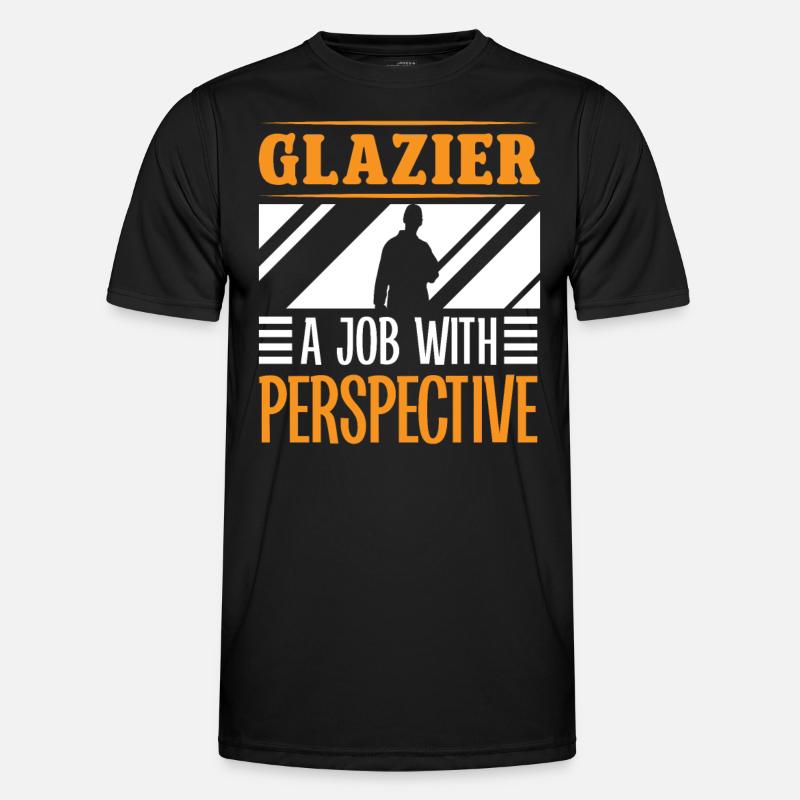 Glaser Glazier Job With Perspective Glaserarbeiter Men's Functional T-Shirt