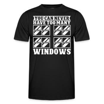 Glaser Never Have Too Many Windows Glaserarbeiter - Männer Funktions-T-Shirt - Schwarz - Vorne - AI Model Male 178 dark (178cm)