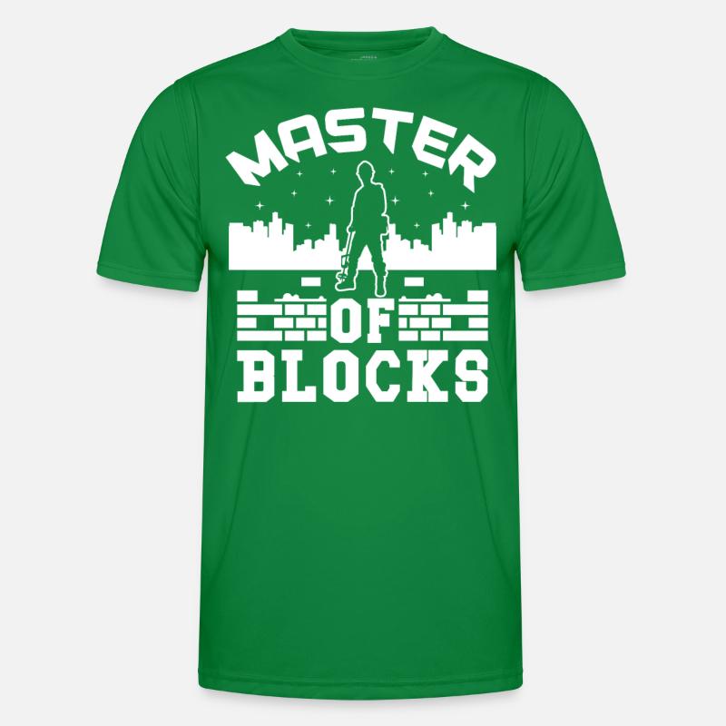 Maçon Maître De Blocs Maçonnerie Maison Constructeur T-shirt sport Homme