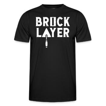Maître maçon maçon Maçon Constructeur de maisons en maçonnerie - T-shirt sport Homme - noir - Devant - AI Model Male 178 dark (178cm)