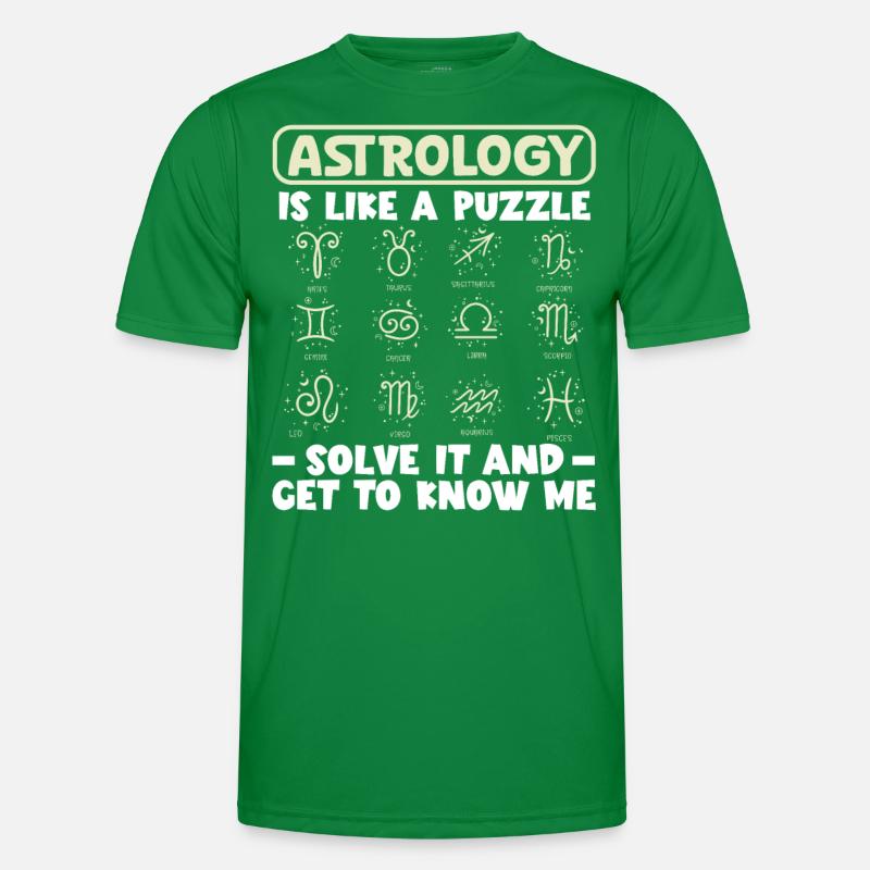 Astrology Like Puzzle Solve It Esoteric Signs Men's Functional T-Shirt