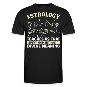 Astrology Every Moment Divine Meaning Esotericism - Men's Functional T-Shirt - black - Front - AI Model Male 178 dark (178cm)