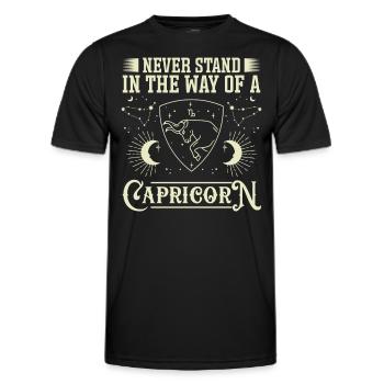 Astrology Never In Way Of Capricorn Esotericism - Men's Functional T-Shirt - black - Front - AI Model Male 178 dark (178cm)
