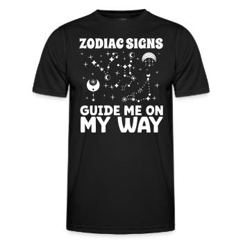 Astrology Zodiac Signs Guide On My Way Esotericism - Men's Functional T-Shirt - black - Front - AI Model Male 178 dark (178cm)