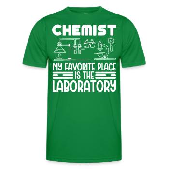 Chemiker Favorite Place Is Laboratory Chemie - Männer Funktions-T-Shirt - Kelly Green - Vorne - AI Model Male 178 dark (178cm)