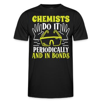 Chimiste Faites-le périodiquement Technicien en chimie Technicien en chimie - T-shirt sport Homme - noir - Devant - AI Model Male 178 dark (178cm)