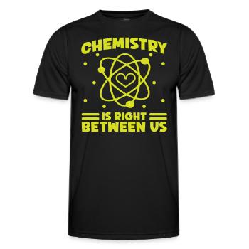 Chimiste Juste entre nous Technicien chimiste en chimie - T-shirt sport Homme - noir - Devant - AI Model Male 178 dark (178cm)