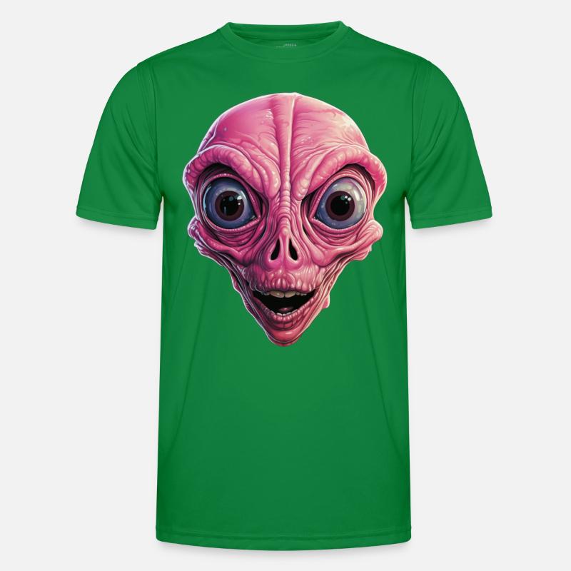 Extraterrestre choqué, choc, visage extraterrestre, curiosité T-shirt sport Homme