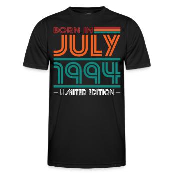 30. Geburtstag Jahrgang Juli 1994 Born in 1994 - Männer Funktions-T-Shirt - Schwarz - Vorne - AI Model Male 178 dark (178cm)