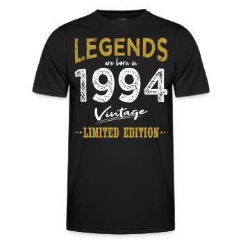 30. Geburtstag Jahrgang 1994 Born in 1994 - Männer Funktions-T-Shirt - Schwarz - Vorne - AI Model Male 178 dark (178cm)