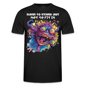 Born to Stand Out Not To Fit In, Being Different, Cool - Men's Functional T-Shirt - black - Front - AI Model Male 178 dark (178cm)