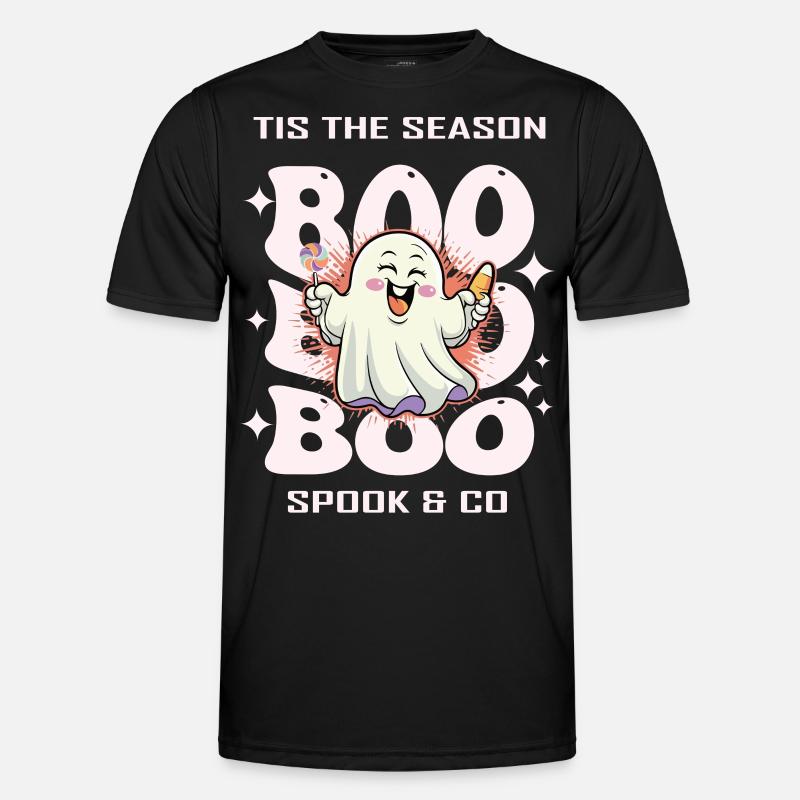 Halloween Geist - Männer Funktions-T-Shirt - Schwarz
