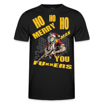 Ho Ho Ho - Männer Funktions-T-Shirt - Schwarz - Vorne - AI Model Male 178 dark (178cm)