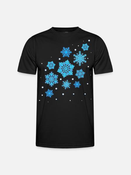 Snowflakes Mandala - Men's Functional T-Shirt - black