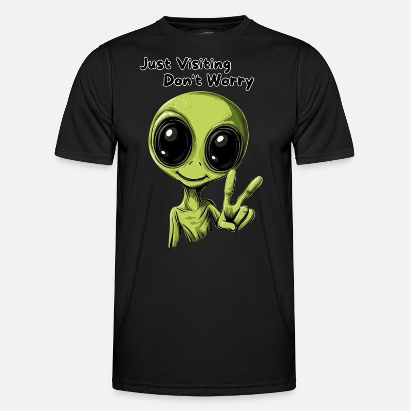 Juste visiter Don’t Worry - Funny Alien Design T-shirt sport Homme