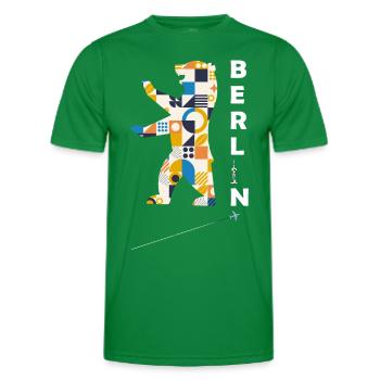 Berlin Bear Capital Germany - Men's Functional T-Shirt - kelly green - Front - AI Model Male 178 dark (178cm)